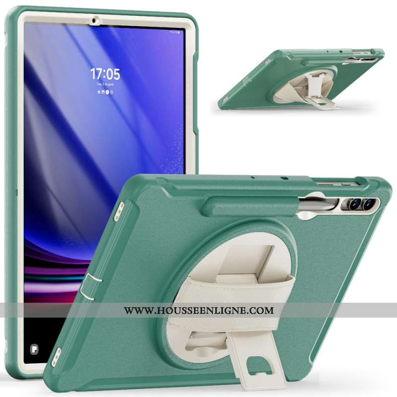 Coque Samsung Galaxy Tab S9 FE Plus/S9 Plus/ S8 Plus/S7 Plus Support pour Stylo et Béquille