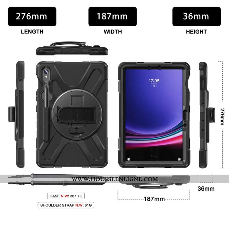 Coque Samsung Galaxy Tab S9 FE/S9/S8/S7 Support Rotatif