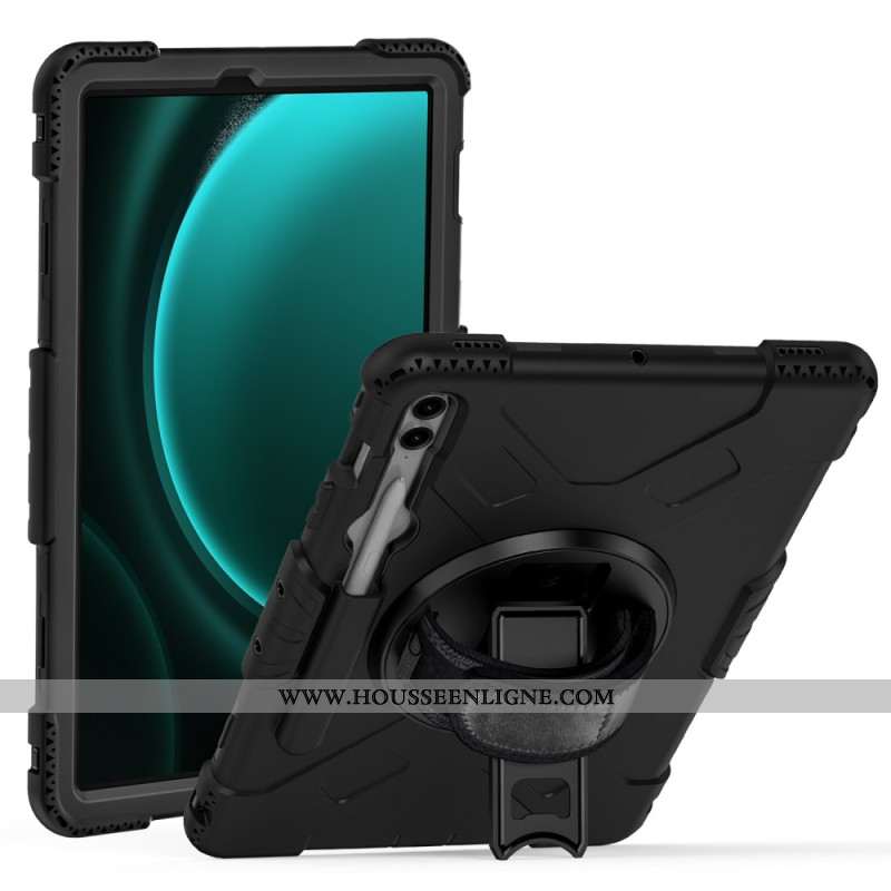 Coque Samsung Galaxy Tab S9 Plus / S9 FE Plus Multifonctionnelle avec Support et Bandoulière