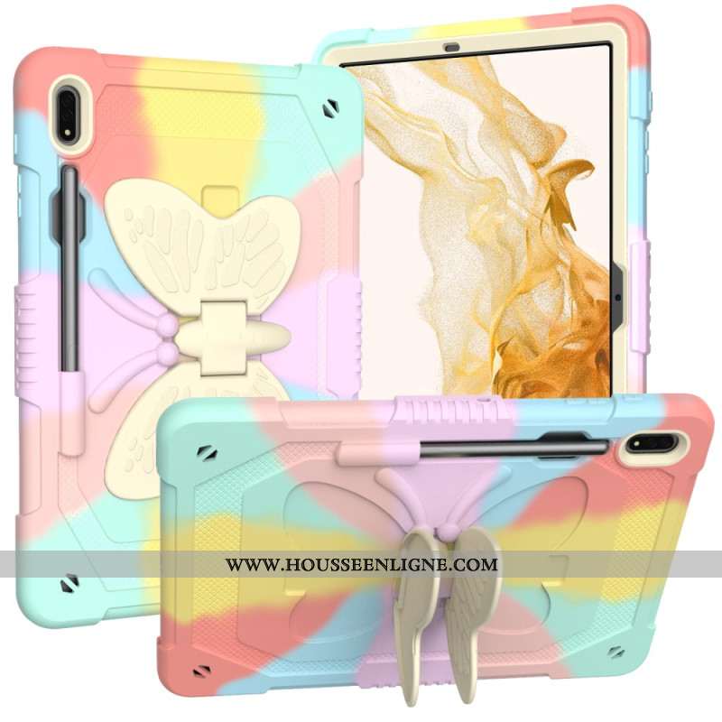 Coque Samsung Galaxy Tab S9 Support Papillon et bandoulière