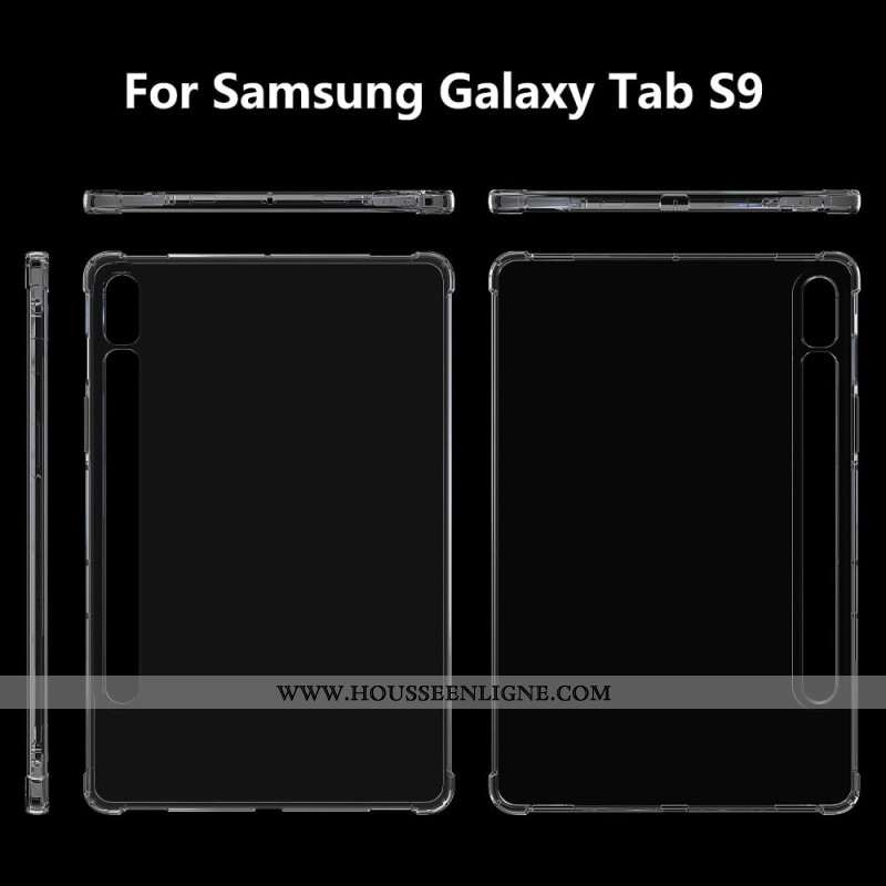 Coque Samsung Galaxy Tab S9 Transparente Coins Renforcés