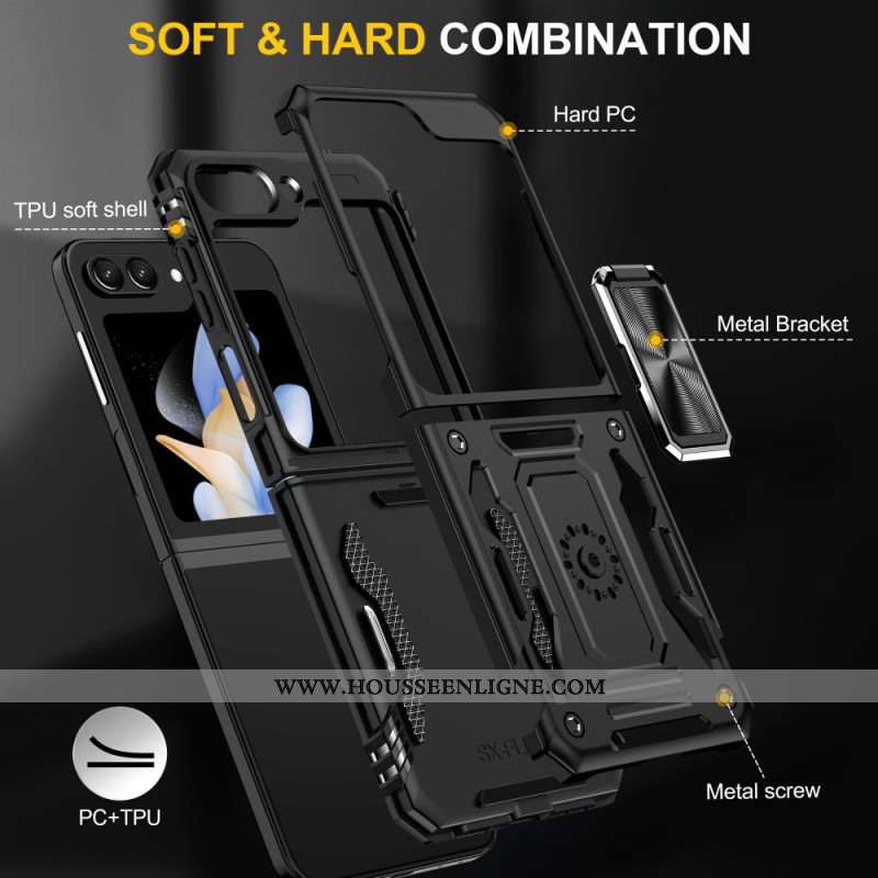 Coque Samsung Galaxy Z Flip 5 Anneau-Support Design