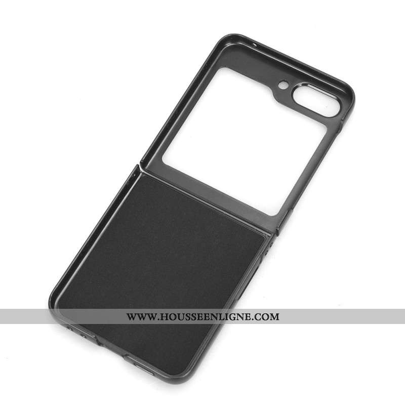 Coque Samsung Galaxy Z Flip 5 Cuir Litchi Porte-Cartes