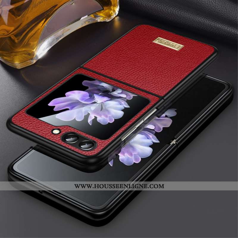 Coque Samsung Galaxy Z Flip 5 Effet Cuir SULADA