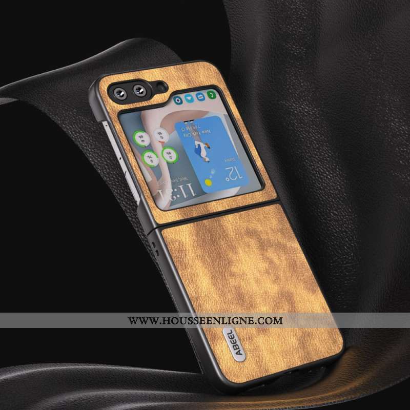 Coque Samsung Galaxy Z Flip 5 Effet Cuir Vintage Abeel