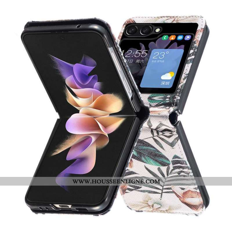 Coque Samsung Galaxy Z Flip 5 Feuilles