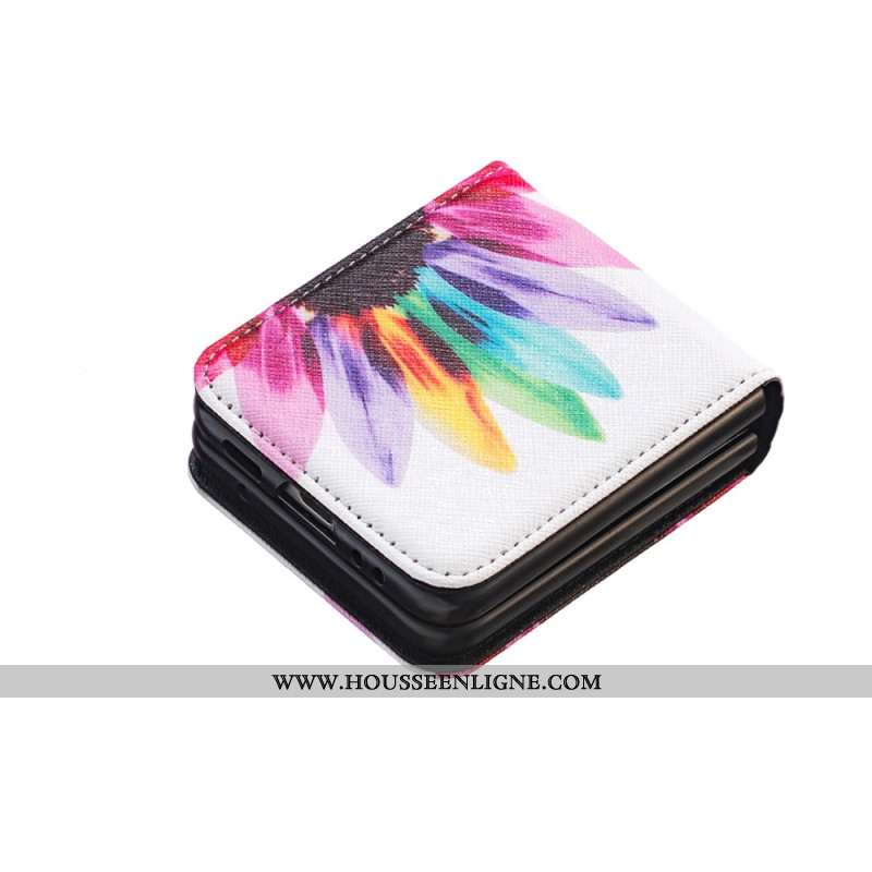 Coque Samsung Galaxy Z Flip 5 Fleur Aquarelle