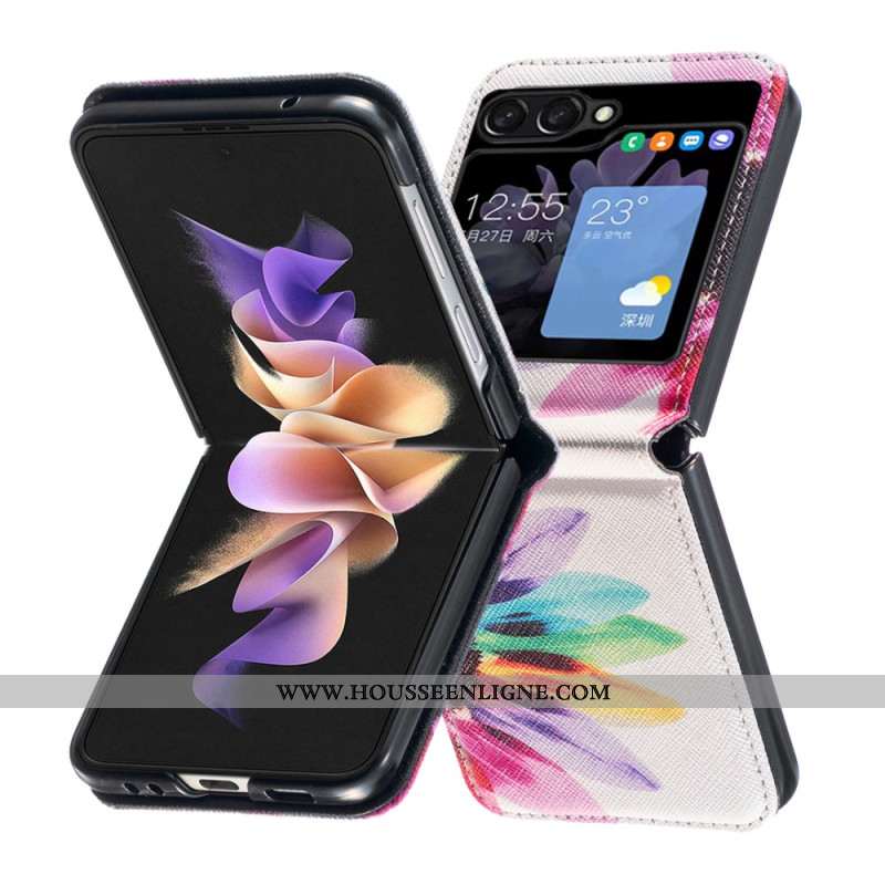 Coque Samsung Galaxy Z Flip 5 Fleur Aquarelle