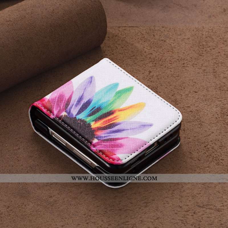 Coque Samsung Galaxy Z Flip 5 Fleur Aquarelle