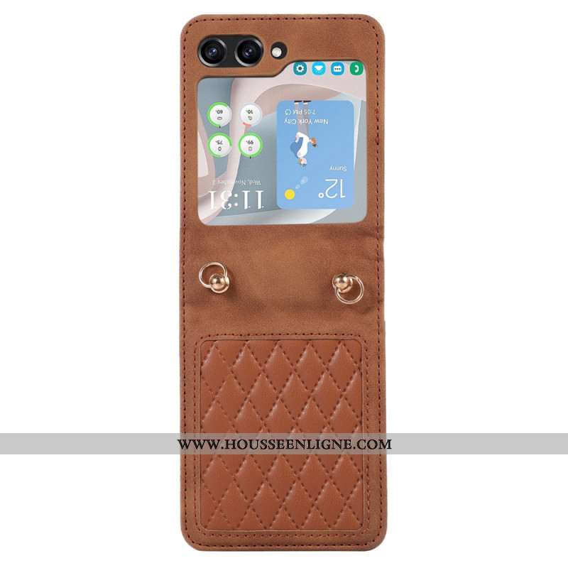 Coque Samsung Galaxy Z Flip 5 Matelassée avec Bandoulière