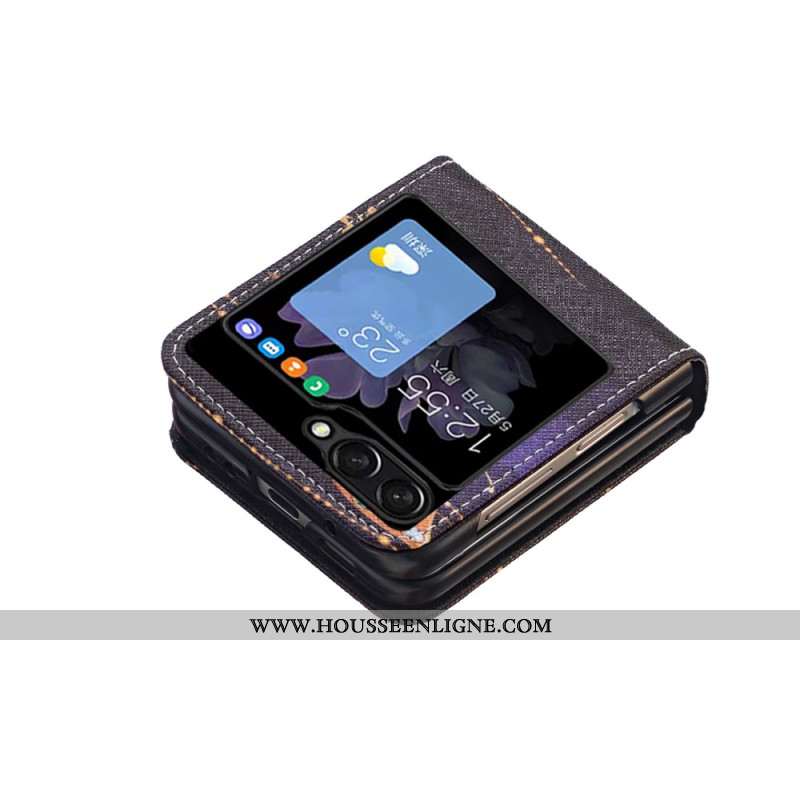 Coque Samsung Galaxy Z Flip 5 Papillons Dorés