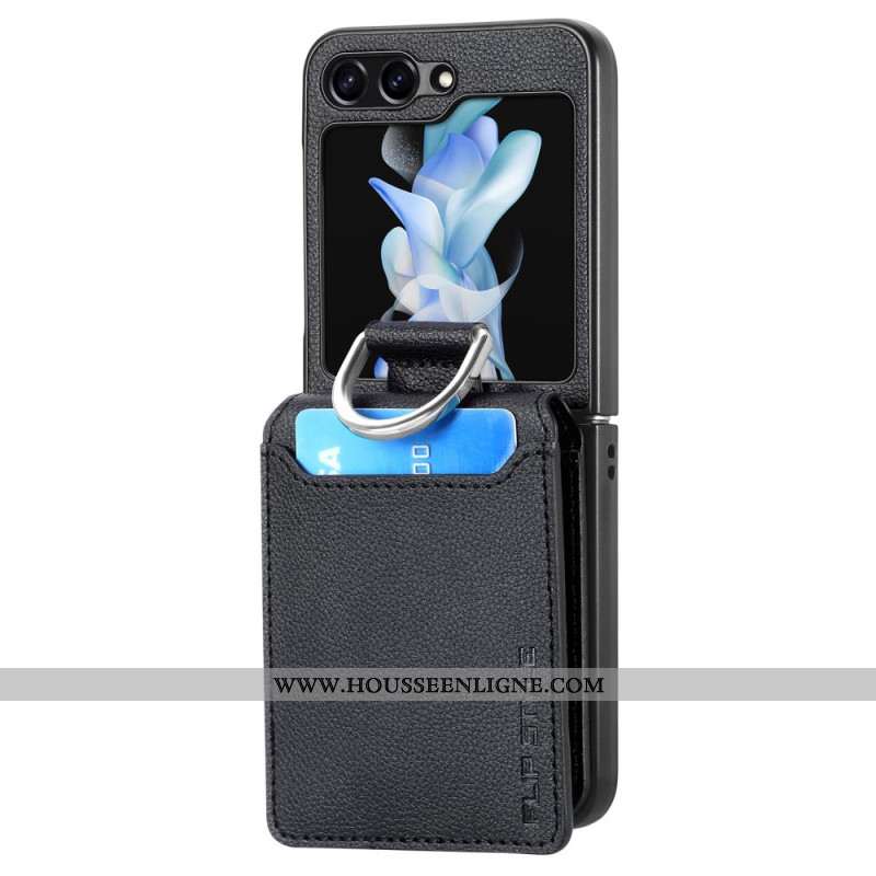 Coque Samsung Galaxy Z Flip 5 Porte-Cartes et Anneau