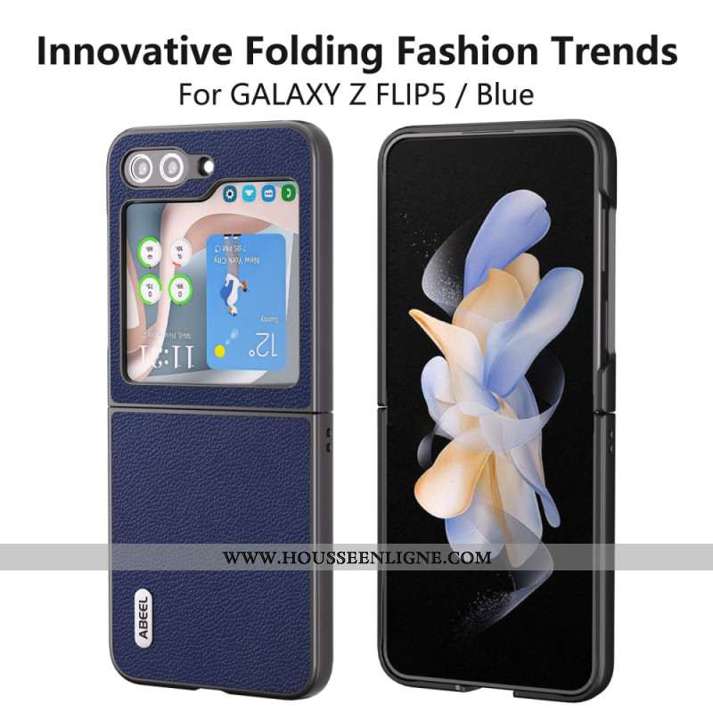 Coque Samsung Galaxy Z Flip 5 Style Cuir ABEEL