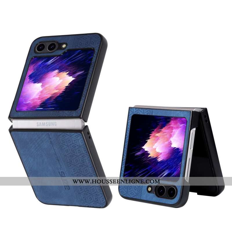 Coque Samsung Galaxy Z Flip 5 Texture Cuir AZNS