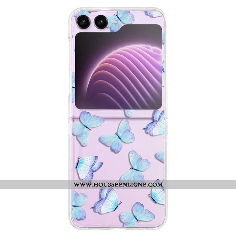 Coque Samsung Galaxy Z Flip 5 Transparente Butterflies