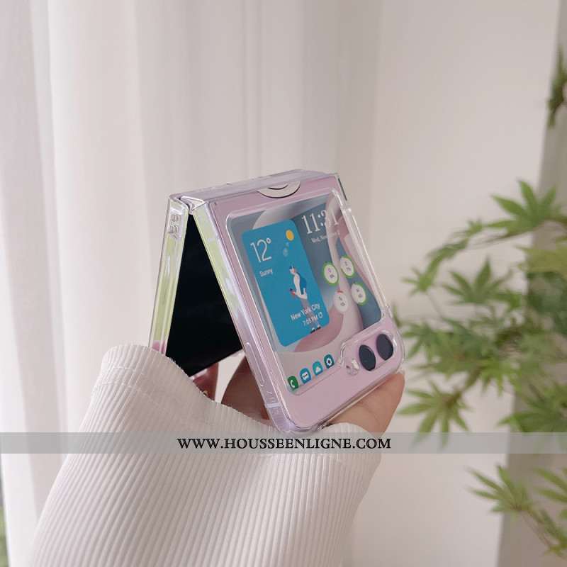 Coque Samsung Galaxy Z Flip 5 Transparente Café