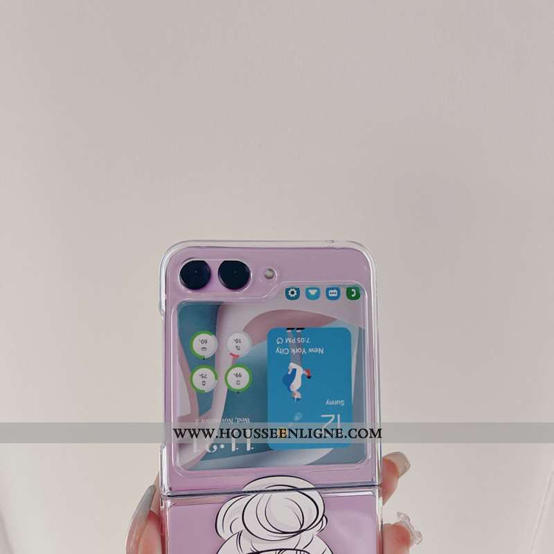 Coque Samsung Galaxy Z Flip 5 Transparente Café