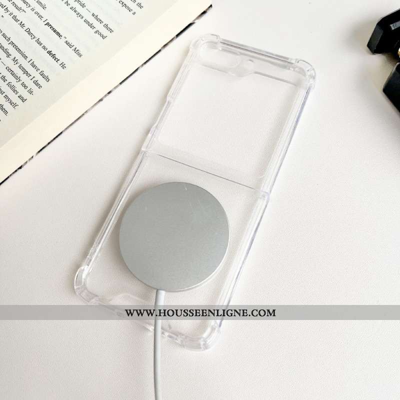 Coque Samsung Galaxy Z Flip 5 Transparente Compatible Magsafe