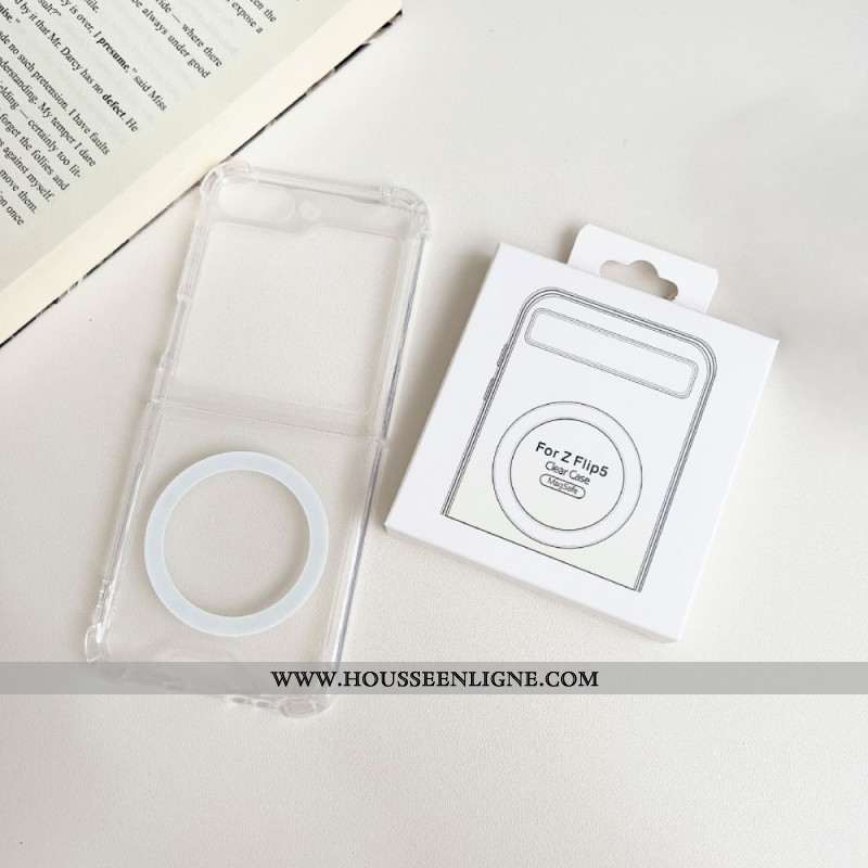 Coque Samsung Galaxy Z Flip 5 Transparente Compatible Magsafe