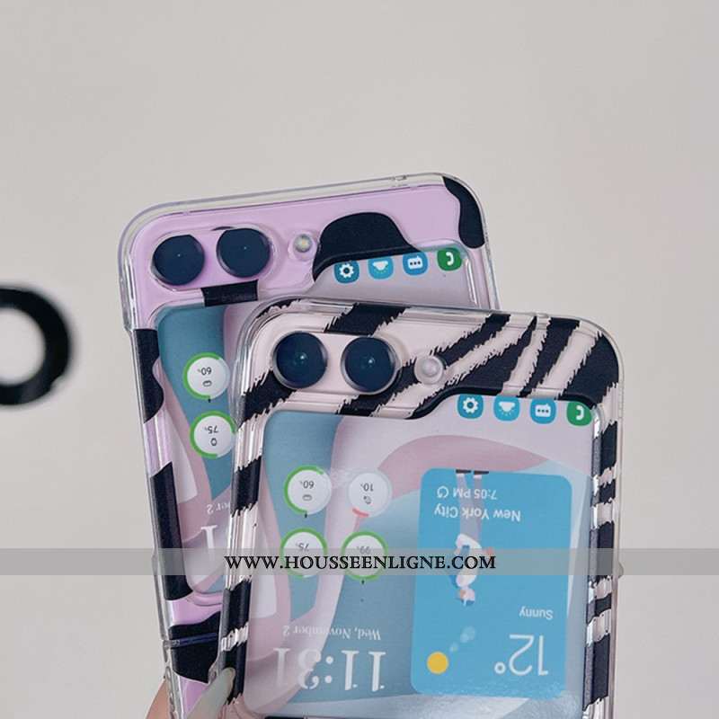 Coque Samsung Galaxy Z Flip 5 Transparente Empreintes Discrètes