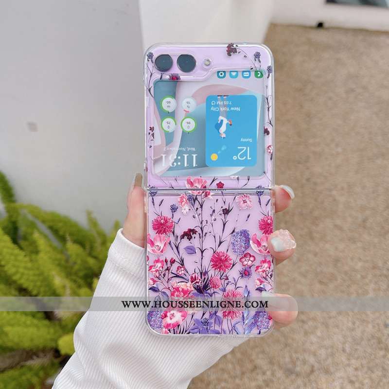 Coque Samsung Galaxy Z Flip 5 Transparente Fleurie