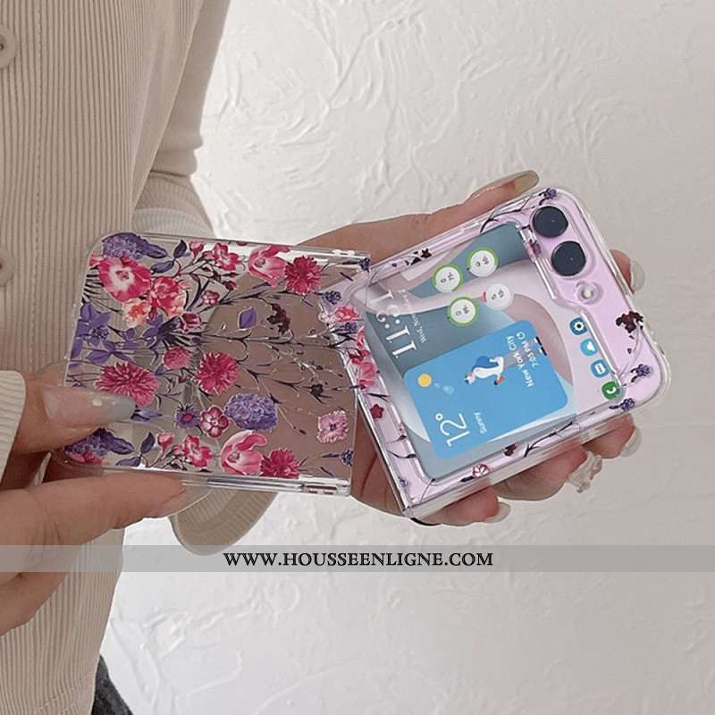 Coque Samsung Galaxy Z Flip 5 Transparente Fleurie