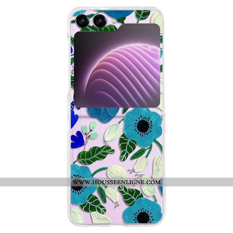 Coque Samsung Galaxy Z Flip 5 Transparente Jolies Fleurs