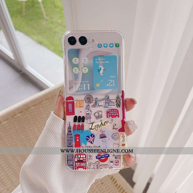 Coque Samsung Galaxy Z Flip 5 Transparente Londres