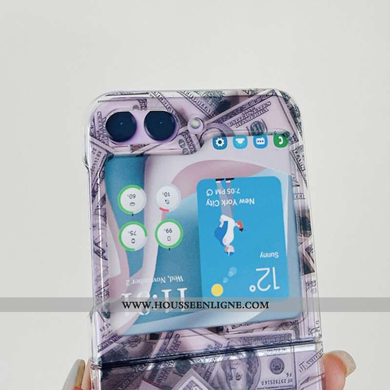 Coque Samsung Galaxy Z Flip 5 Transparente Money Money