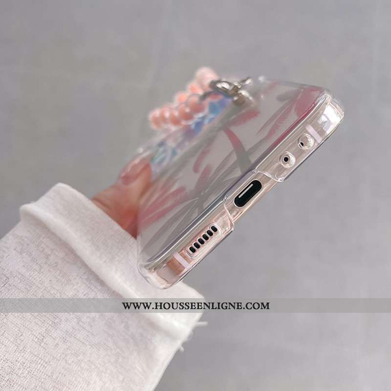 Coque Samsung Galaxy Z Flip 5 Transparente Palmiers