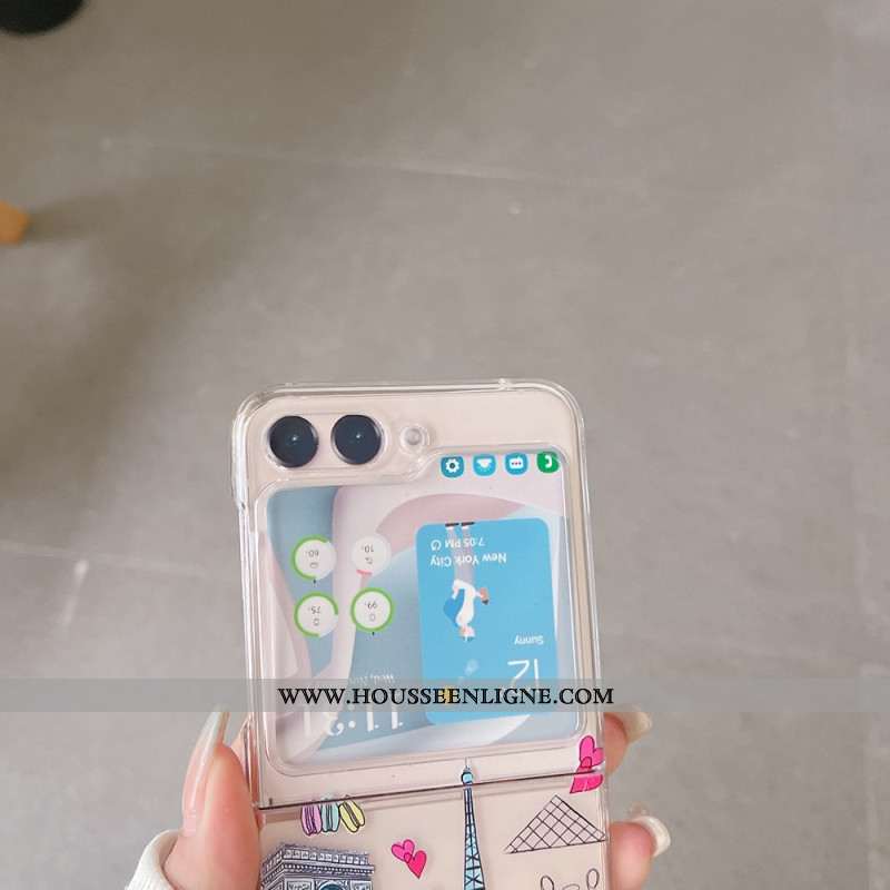 Coque Samsung Galaxy Z Flip 5 Transparente Paris