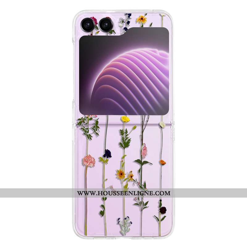 Coque Samsung Galaxy Z Flip 5 Transparente Petites Fleurs