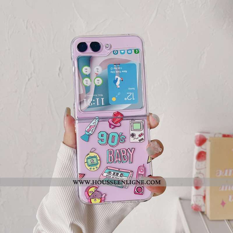 Coque Samsung Galaxy Z Flip 5 Transparente Petits Objets