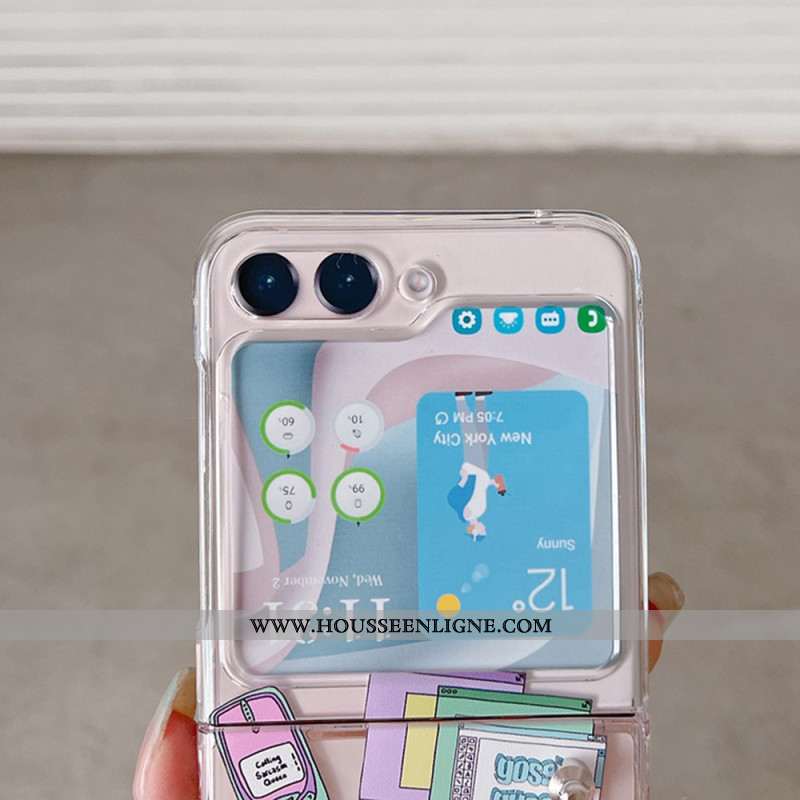 Coque Samsung Galaxy Z Flip 5 Transparente Petits Objets