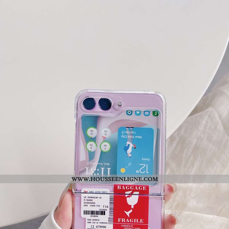 Coque Samsung Galaxy Z Flip 5 Transparente Voyage