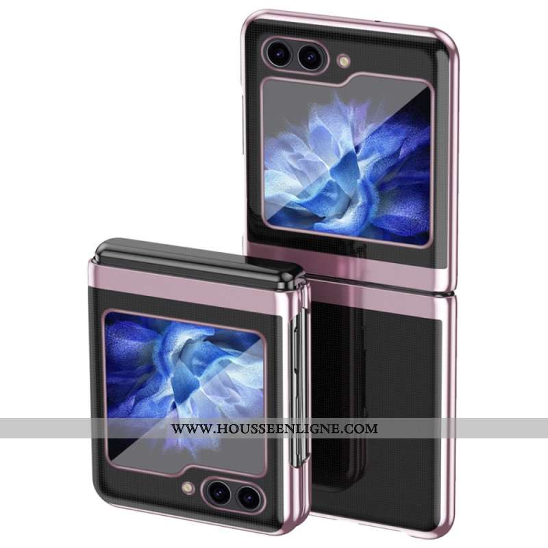 Coque Samsung Galaxy Z Flip 6 Design Transparent et Effet Métal