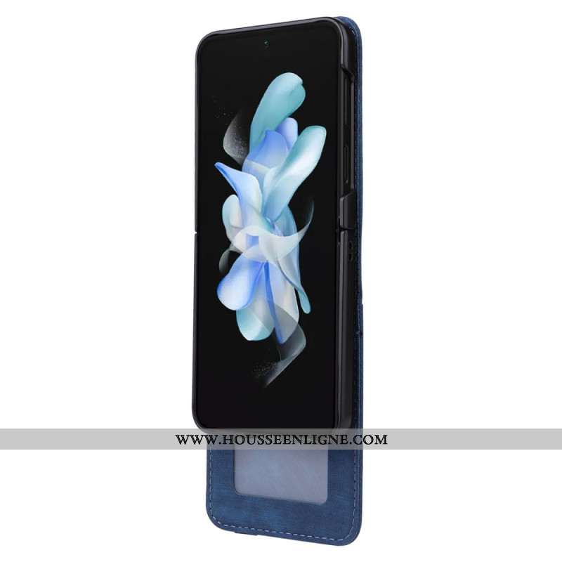 Coque Samsung Galaxy Z Flip 6 Effet Cuir Porte-Cartes