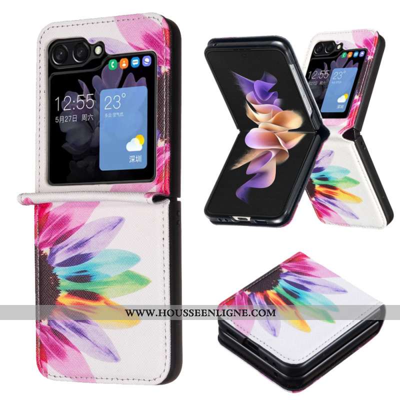 Coque Samsung Galaxy Z Flip 6 Fleur Aquarelle