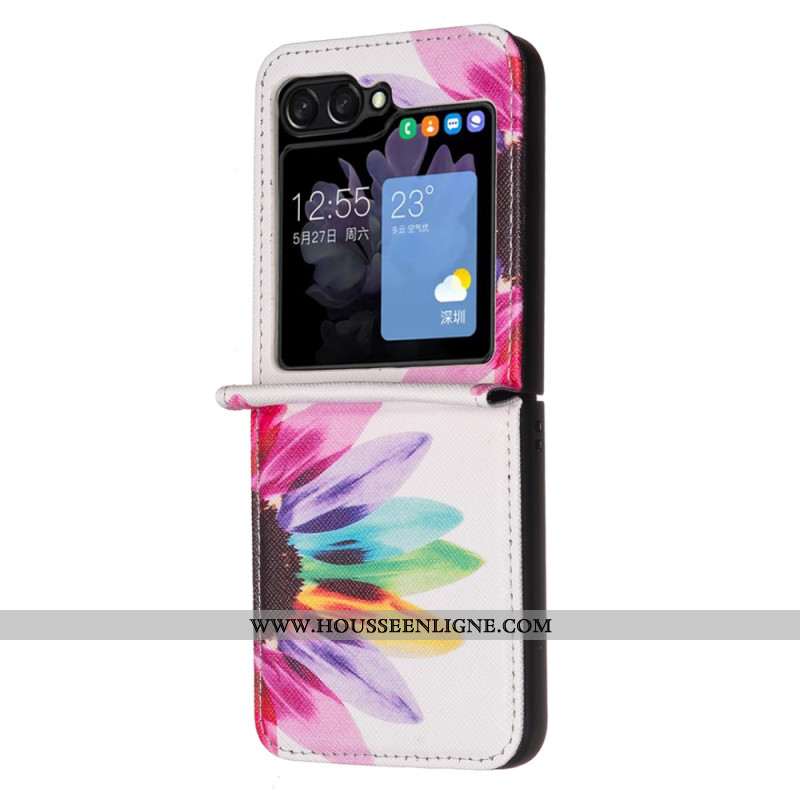 Coque Samsung Galaxy Z Flip 6 Fleur Aquarelle