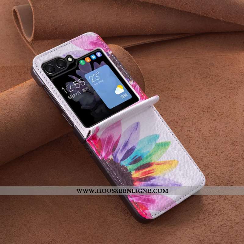 Coque Samsung Galaxy Z Flip 6 Fleur Aquarelle