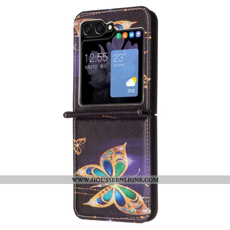 Coque Samsung Galaxy Z Flip 6 Papillon Bijoux