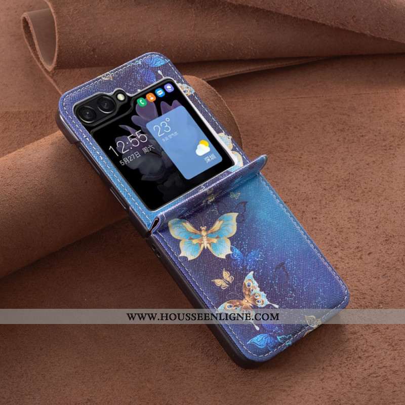 Coque Samsung Galaxy Z Flip 6 Papillons dorés