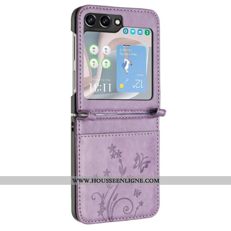 Coque Samsung Galaxy Z Flip 6 Papillons et Fleurs