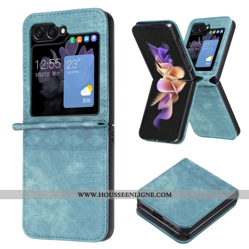 Coque Samsung Galaxy Z Flip 6 Simili Cuir Frise