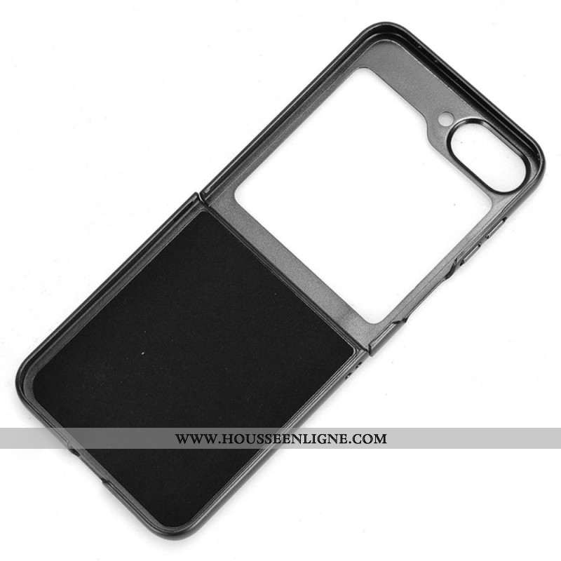 Coque Samsung Galaxy Z Flip 6 Simili Cuir Vintage