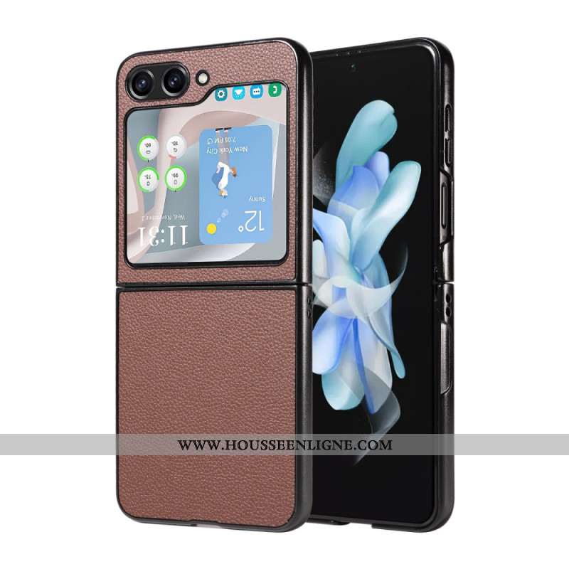 Coque Samsung Galaxy Z Flip 6 Style Cuir Discret