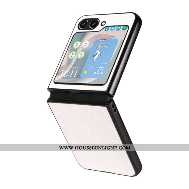 Coque Samsung Galaxy Z Flip 6 Style Cuir Discret