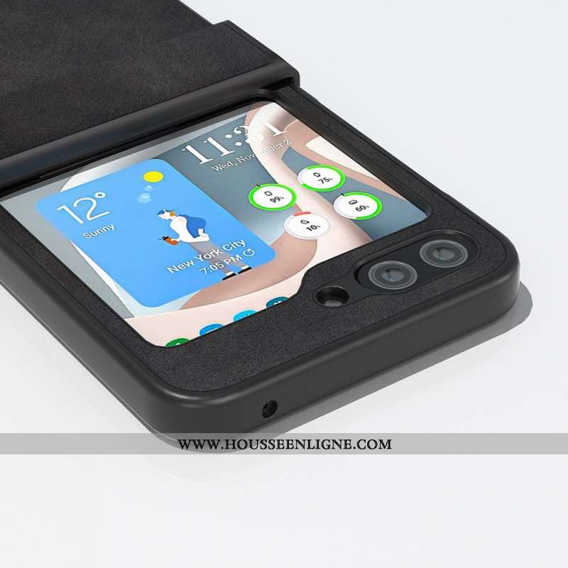 Coque Samsung Galaxy Z Flip 6 Style Cuir Vintage ABEEL