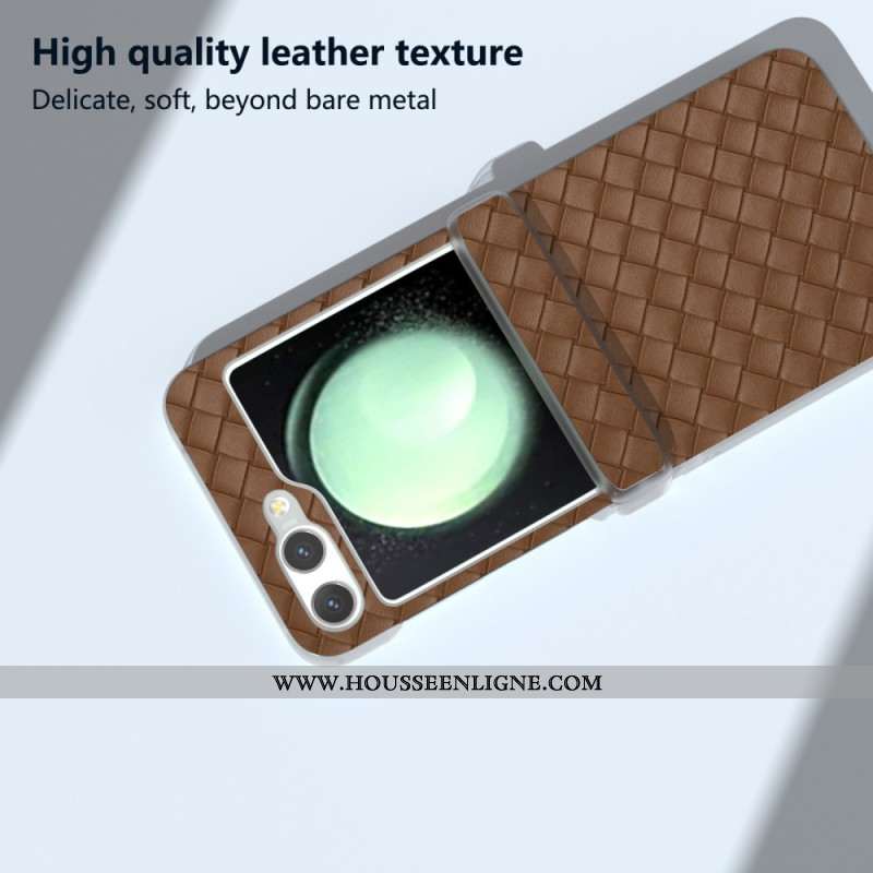 Coque Samsung Galaxy Z Flip 6 Texture Tissée