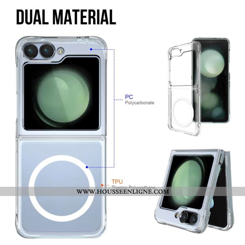 Coque Samsung Galaxy Z Flip 6 Transparente Magnétique